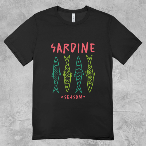 Kaos Pria Wanita Distro Sardine Season | Cotton Combed 24s DTF | Kaos Streetwear Unisex Adem Tebal